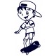 Samolepka na auto se jménem dítěte- kluk na skateboardu