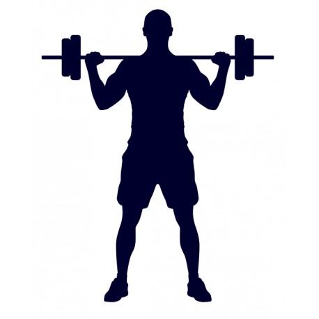 Samolepka na auto- fithess cvičení s činkami