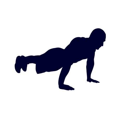 Samolepka na auto- fitness cvičení- kliky