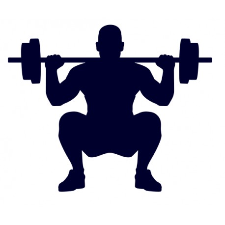 Samolepka na auto- fitness cvičení s činkami 02