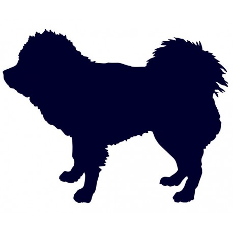 Tibetská doga- Samolepka na auto- pes v autě