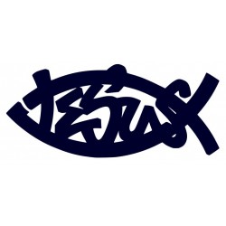 Samolepka na auto-rybička- křesťanský symbol- Ježíš