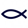 Samolepka na auto-rybička- křesťanský symbol