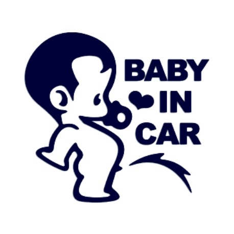 Samolepka na auto se jménem dítěte- Baby in car