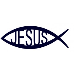 Samolepka na auto-rybička 02- křesťanský symbol